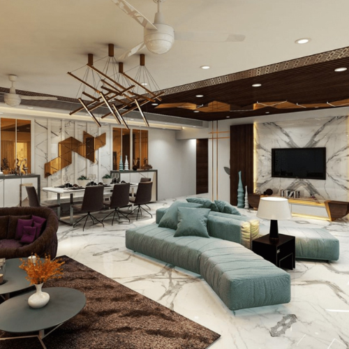 Living Room Residential Interiors in Hyderabad